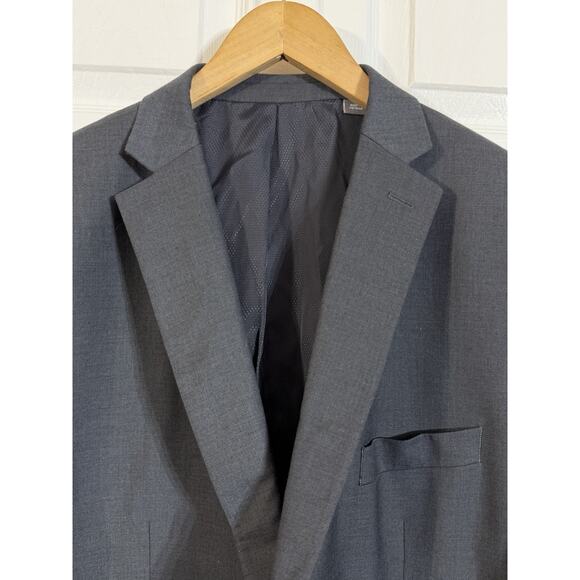 Michael Kors Men's 46R Gray Poly Rayon Sport Coat Jacket Suit Blazer RN90736 - Picture 2 of 4